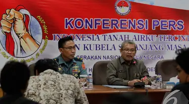 Suasana konferensi pers terkait Upacara Hari Bela Negara pada 19 Desember 2014, Jakarta, Selasa (9/12/2014). (Liputan6.com/Faizal Fanani)