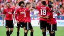 3. Manchester United (Sepak Bola) - 3,69 miliar dolar (Rp 49,2 triliun). (AFP/Harry How)