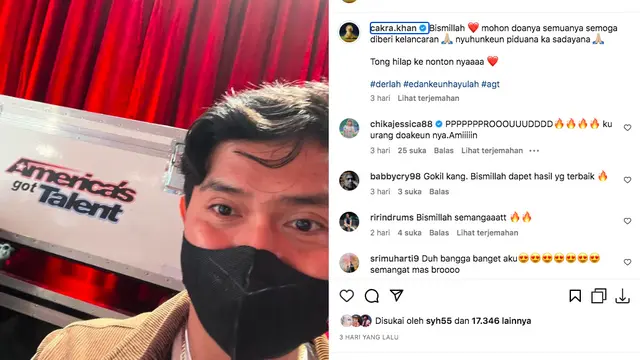 Cakra Khan Tak Gengsi Akui Ikutan America's Got Talent, Ungkap Alasan Mulia Demi Mendiang Sang Ayah, (instagram.com/cakra.khan)