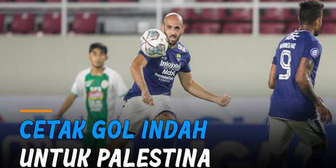 VIDEO: Bintang Persib Bandung Cetak Gol Indah untuk Palestina di FIFA Arab Cup 2021