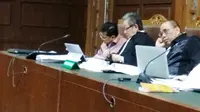 Terdakwa kasus e-KTP, Setya Novanto, tertidur di tengah sidang. (Liputan6.com/Moch Harun Syah)
