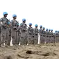 FPU Indonesia VI menjaga perdamaian dengan fungsi dan tugas kepolisian, yakni menjaga dan melindungi rakyat yang ada di Sudan (Liputan6.com/ Helmi Fithriansyah)