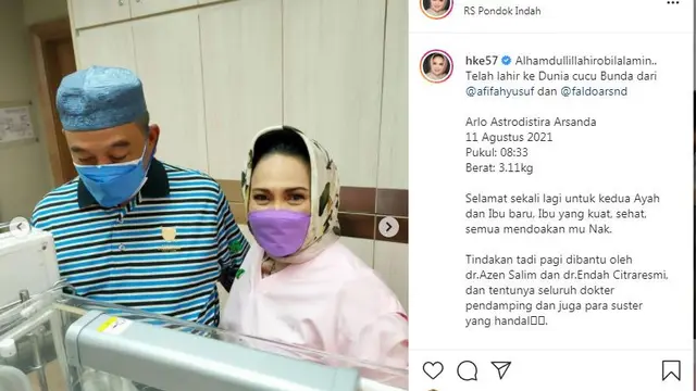 Hetty Koes Endang Dikaruniai Cucu Pertama