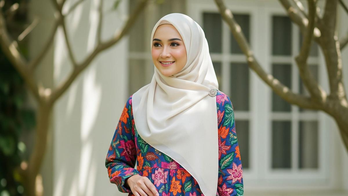 7 Model Gamis Syari Motif Bunga Cantik, OOTD Muslimah Feminin di 2025