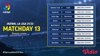 Jadwal dan Live Streaming Liga Spanyol 2021/2022 Matchday 13 di Vidio Pekan Ini. (Sumber : dok. vidio.com)