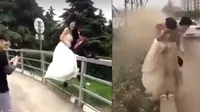 Video prewedding yang diwarnai 'bencana' ini jadi viral (Facebook/Shanghaiist)