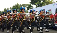 Polisi cilik ikut parade Momo untuk sambut Asian Para Games 2018.