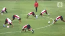 Pelatih timnas Indonesia U-20, Indra Sjafri mengungkapkan jadwal bermain seperti ini sudah diantisipasi dengan melakukan latihan simulasi. (Liputan6.com/Angga Yuniar)