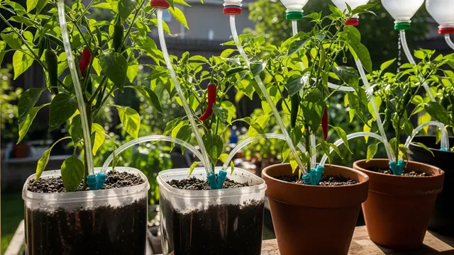 Kombinasi Hydro Pot dan Drip Irigasi Manual