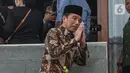 Setibanya, Presiden Jokowi langsung masuk ke dalam rumah duka. (Liputan6.com/Angga Yuniar)