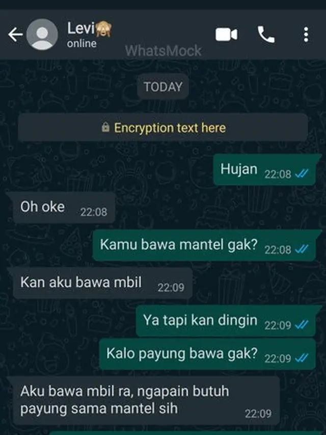 6 Chat Gebetan Bahas Hujan Ini Romantis Sekaligus Bikin Geleng Kepala