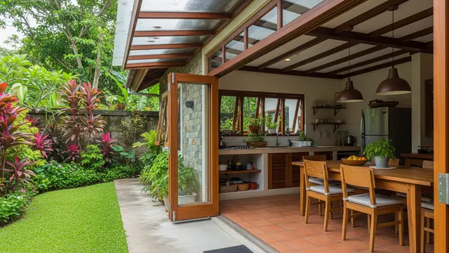 Model Rumah Mungil Tapi Punya Dapur dan Ruang Makan Lega