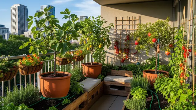 Desain Urban Garden dengan Pohon Buah Tahan Panas/Gemini AI