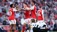 Arsenal sukses memetik kemenangan penting atas Newcastle United di lanjutan Premier League 2025/2026 di Emirates Stadium pada Sabtu (26/4/2026) . (AP Photo/Ian Walton)