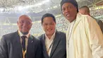 Erick Thohir kembali viral usai mengunggah foto pertemuannya dengan legenda sepak bola dunia. Ia bertemu dengan Roberto Carlos dan Ronaldinho saat menonton laga Argentina vs Kroasia di semifinal Piala Dunia 2022. (Liputan6.com/IG/erickthohir)