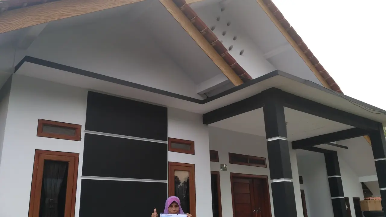 Penampakan rumah yang dapat bantuan program bedah rumah Kementerian PUPR