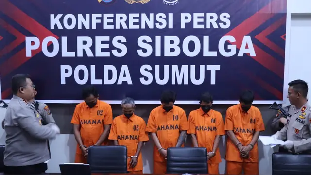Lima Penganiaya Mahasiswa di Masjid Agung Sibolga