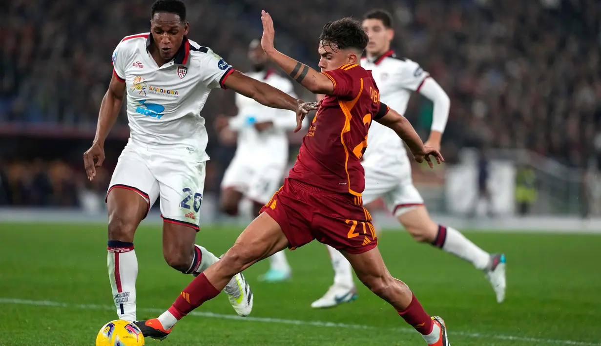 Hasilnya, AS Roma unggul empat gol tanpa balas. (AP Photo/Andrew Medichini)