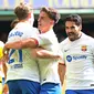 Mereka adalah Gavi (12’), Frenkie de Jong (15’), Ferran Torres (68’), dan Robert Lewandowski (71’). (AP Photo/Alberto Saiz)