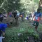 Kegiatan bersih-bersih warga pengungsi Gunung Ruang bersama Koramil Pineleng di BPMP Sulut, Desa Pineleng Dua, Kabupaten Minahasa, Sulut, Sabtu (18/5/2024).