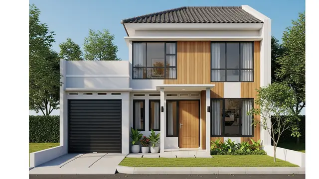 Desain Rumah 7x12 Tanpa Pagar Tapi Tetap Ada Garasi yang Cocok Buat Kontrakan
