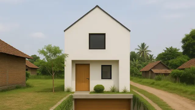 Gambar Desain Rumah Kecil dengan Basement/ChatGPT
