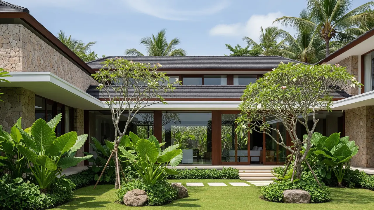 Pesona Fasad Rumah Bali Modern