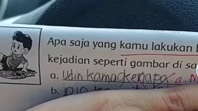 6 Jawaban Lucu Murid di Soal Isian Singkat Bergambar, Bikin Guru Senyum