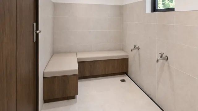 Tempat Wudhu dengan Bangku Sudut