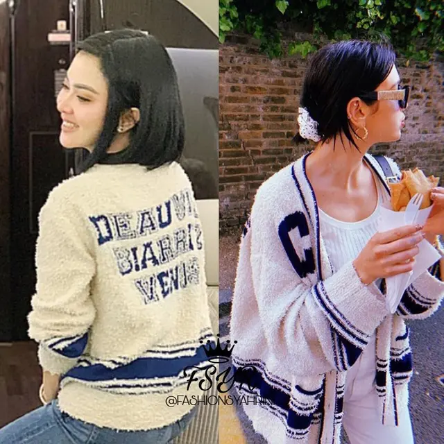 7 Potret Beda Gaya Syahrini dengan Selebriti Dunia Saat Pakai Busana yang Sama