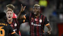 Victor Osimhen saat ini memperkuat Galatasaray. (JOHN THYS / AFP)