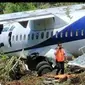 Kementerian Perhubungan mencatat kejadian pesawat gagal lepas landas di Bandara Stevanus Rumbewas Serui, Papua. (Foto: Kementerian Perhubungan)