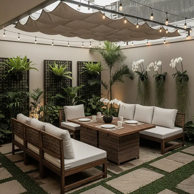 Inspirasi Halaman Belakang Rumah Kecil Tapi Multifungsi untuk Tempat Makan Outdoor