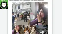 Tangkapan layar klaim istri Uya Kuya menangis karena harta bendanya dijarah.