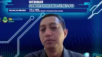 Kepala Diskominfo Jawa Barat Setiaji menjelaskan arti penting tanda tangan elektronik pada Webinar Sandikami Mania Series #13 secara virtual di Kota Bandung, Selasa (29/6).