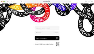 Tampilan situs Threads Instagram versi web (Meta)
