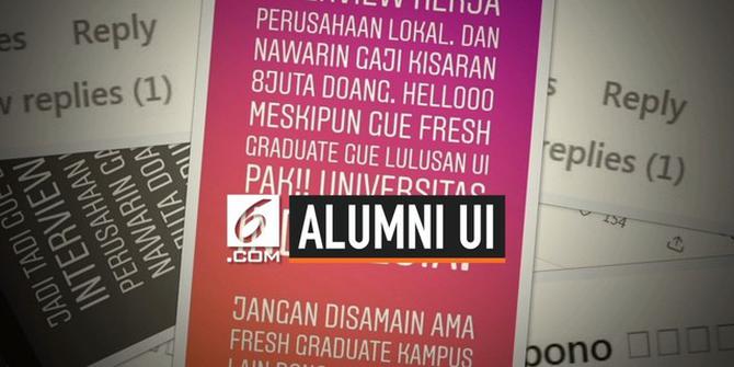 VIDEO: Viral, Alumni UI Enggak Mau Digaji Rp 8 Juta