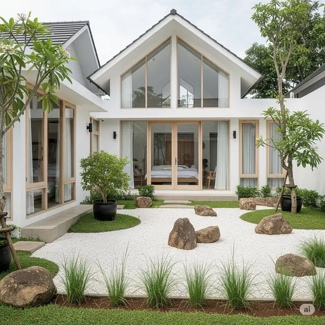 Desain Rumah Sederhana Halaman Luas