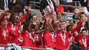 Di masa jayanya Nottingham Forest merupakan klub sukses dengan sederet prestasi membanggakan. Diantaranya adalah satu gelar Liga Inggris, empat piala Liga, dua trofi piala FA dan yang paling fantastis adalah menjuarai Liga Champions dua kali berturut-turut pada tahun 1978/1979 dan 1979/1980. (AFP/Adrian Dennis)