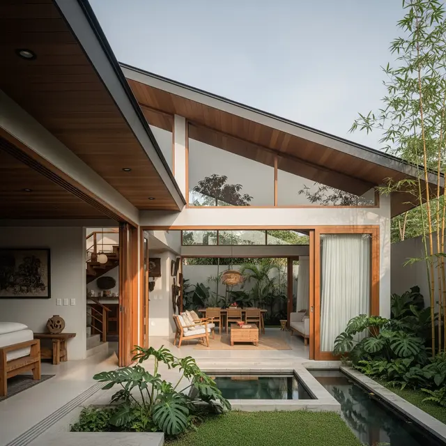 Gambar Rumah Minimalis Atap Miring ke Belakang