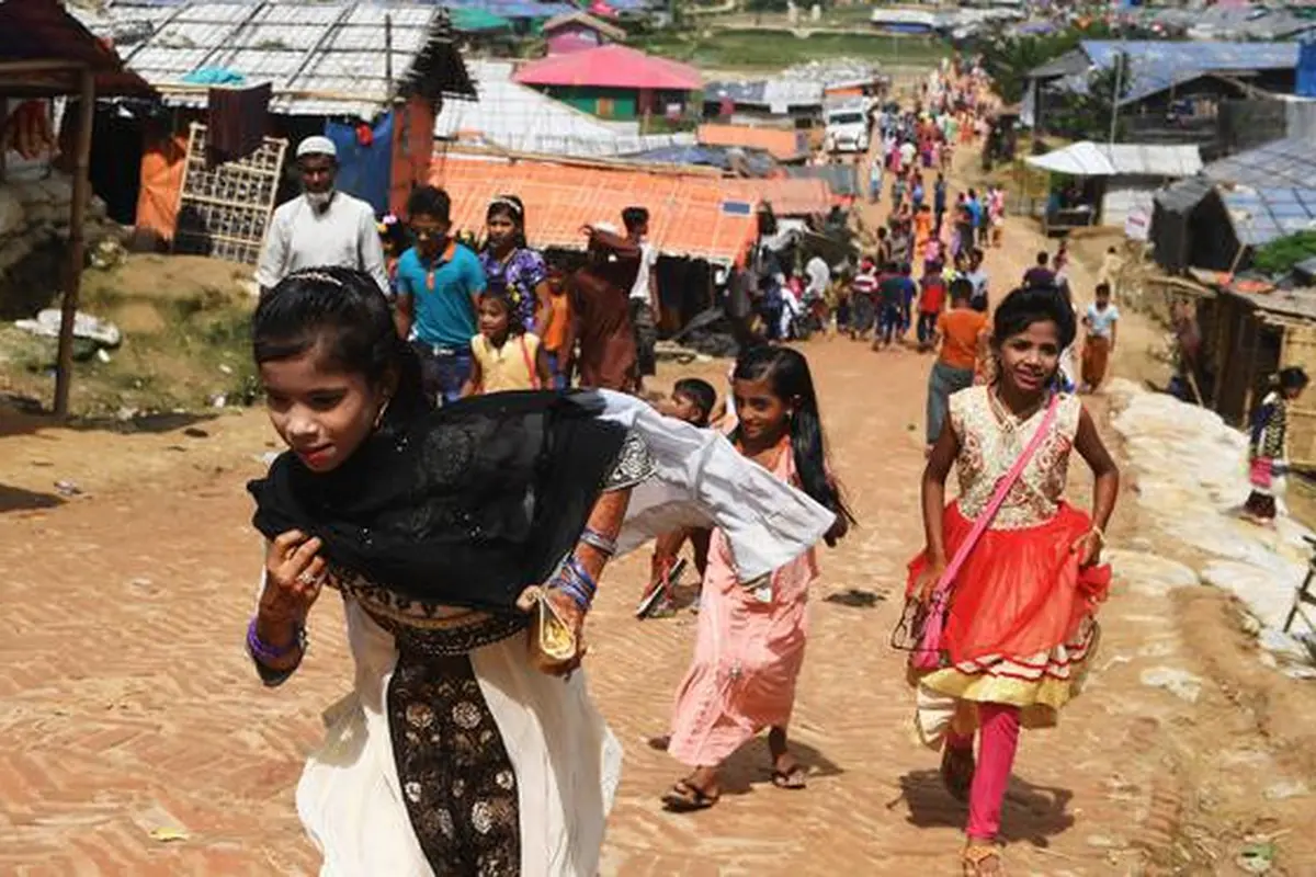 Anak Rohingya Rayakan Idul Adha di Pengungsian