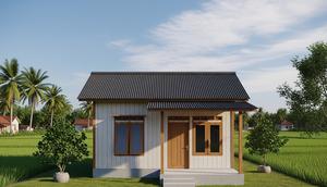 Model Rumah 1 Lantai Biaya Rp30 Juta di Desa. (Foto: AI)