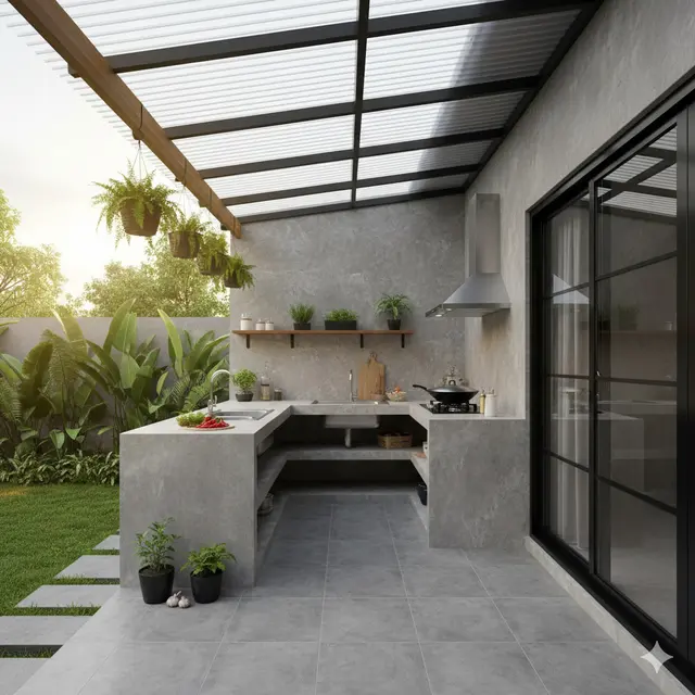 Dapur Cor Minimalis (Foto: Gemini AI)
