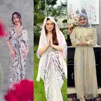 Dress beraksen pita di bagian kerah bikin kesan manis pada penampilan Aurel Hermansyah. [Foto: IG/aurelie.hermansyah].
