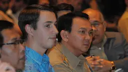 Gubernur DKI Jakarta Basuki Tjahaja Purnama tampak hadir dalam peluncuran www.petajakarta.org, Jakarta, Selasa (2/12/2014). (Liputan6.com/Herman Zakharia)