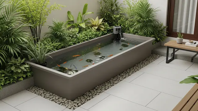 Model Kolam Ikan Portable dari Kontainer Plastik/ Ilustrasi AI