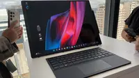 Peluncuran laptop layar lipat HP Spectre Fold di SXSW Sydney 2023. Liputan6.com/Agustin Setyo Wardani