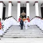 Duplikat bendera pusaka dan naskah tes proklamasi kembali disimpan di Monumen Nasional (Monas) Jakarta, Sabtu (30/8/2024), usai dipakai pada upacara peringatan HUT ke-79 RI di Ibu Kota Nusantara (IKN) Kalimantan Timur pada 17 Agustus. (Foto: Biro Pers Sekretariat Presiden).