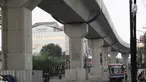 Suasana pembangunan proyek Mass Rapid Transit (MRT) Jakarta di kawasan Cilandak, Selasa (5/9). DPRD DKI Jakarta menyetujui pembiayaan proyek pembangunan Mass Rapid Transit (MRT) fase 2 rute Bundaran HI-Kampung Bandan. (Liputan6.com/Immanuel Antonius)
