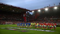 Pertandingan leg kedua perempat final Liga Eruopa tersebut berlangsung di kandang Nottingham, The City Ground, Inggris, Kamis (16/04/2026) waktu setempat. (AFP/Paul Ellis)